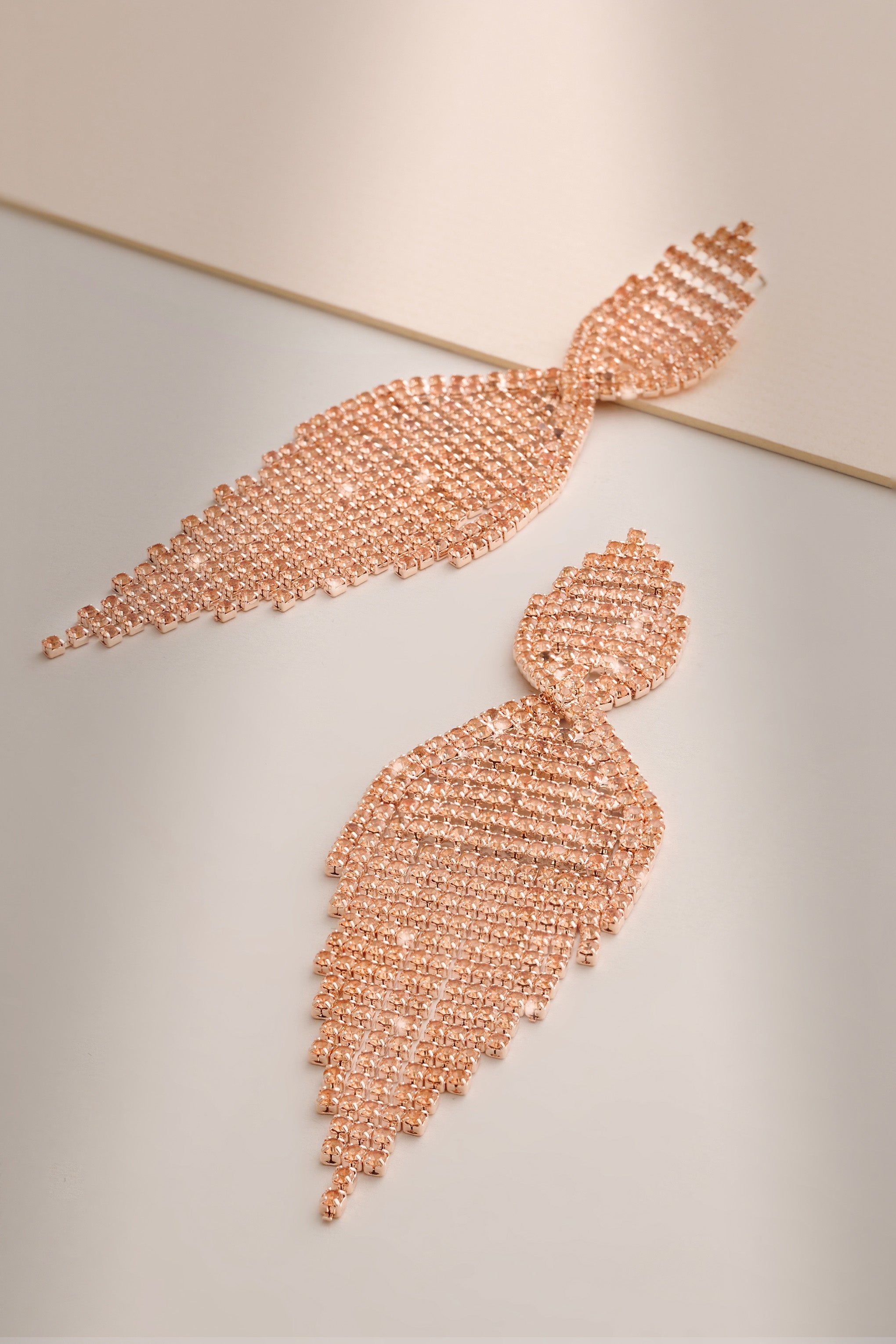 Ernie | Gold Diamante Teardrop Earring sold by Club L London