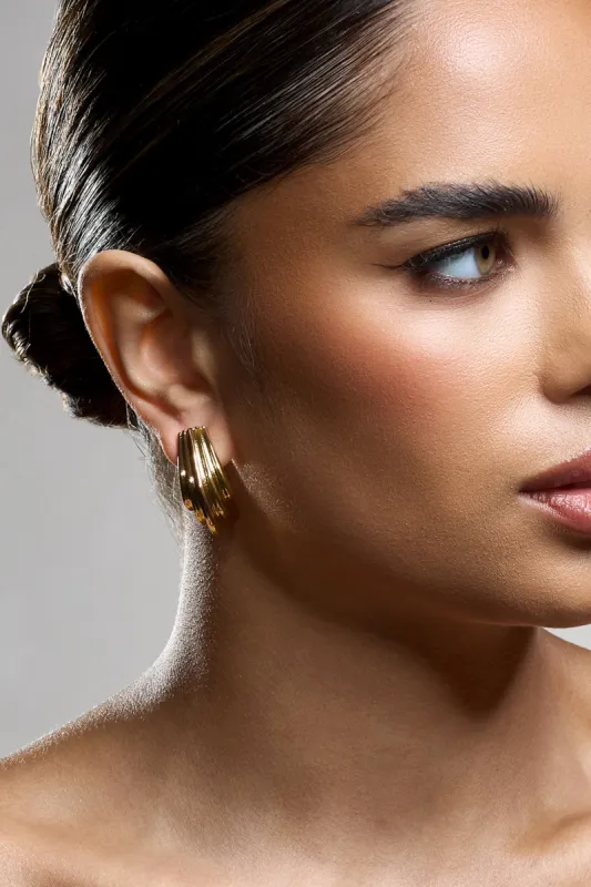 Didi | Gold Layered Huggie Earrings made by Club L London