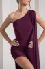 Adelaide | Plum Asymmetric Sleeveless Split Maxi Dress sold by Club L London
