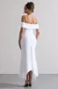 Windsor | White Bardot Midi Dress sold by Club L London