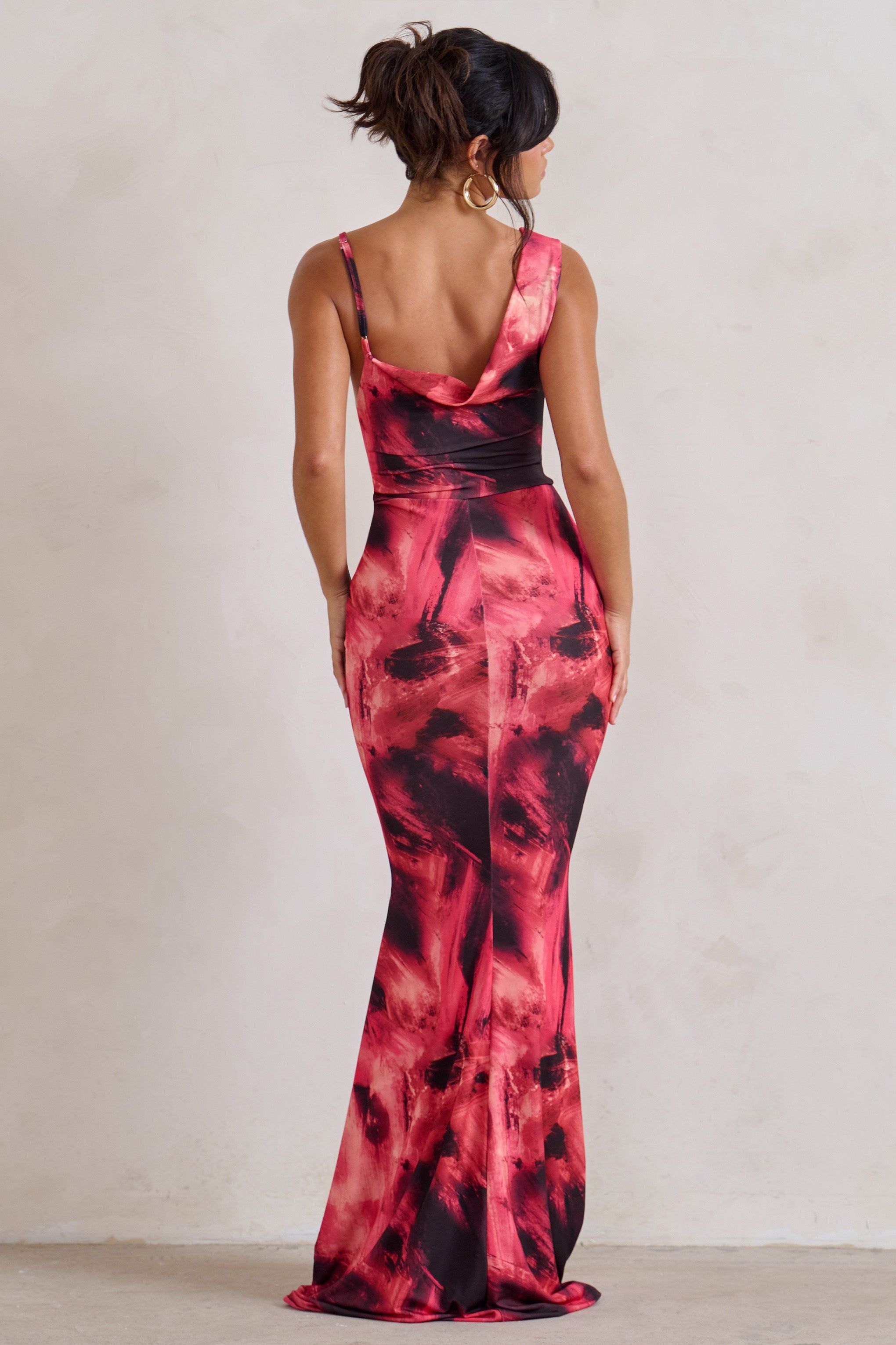 Phantasy | Pink Print Cowl Neck Maxi Dress sold by Club L London product image thumbnail 2