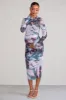 Cait | Multi Print Bodycon Maternity Midi Dress sold by Club L London