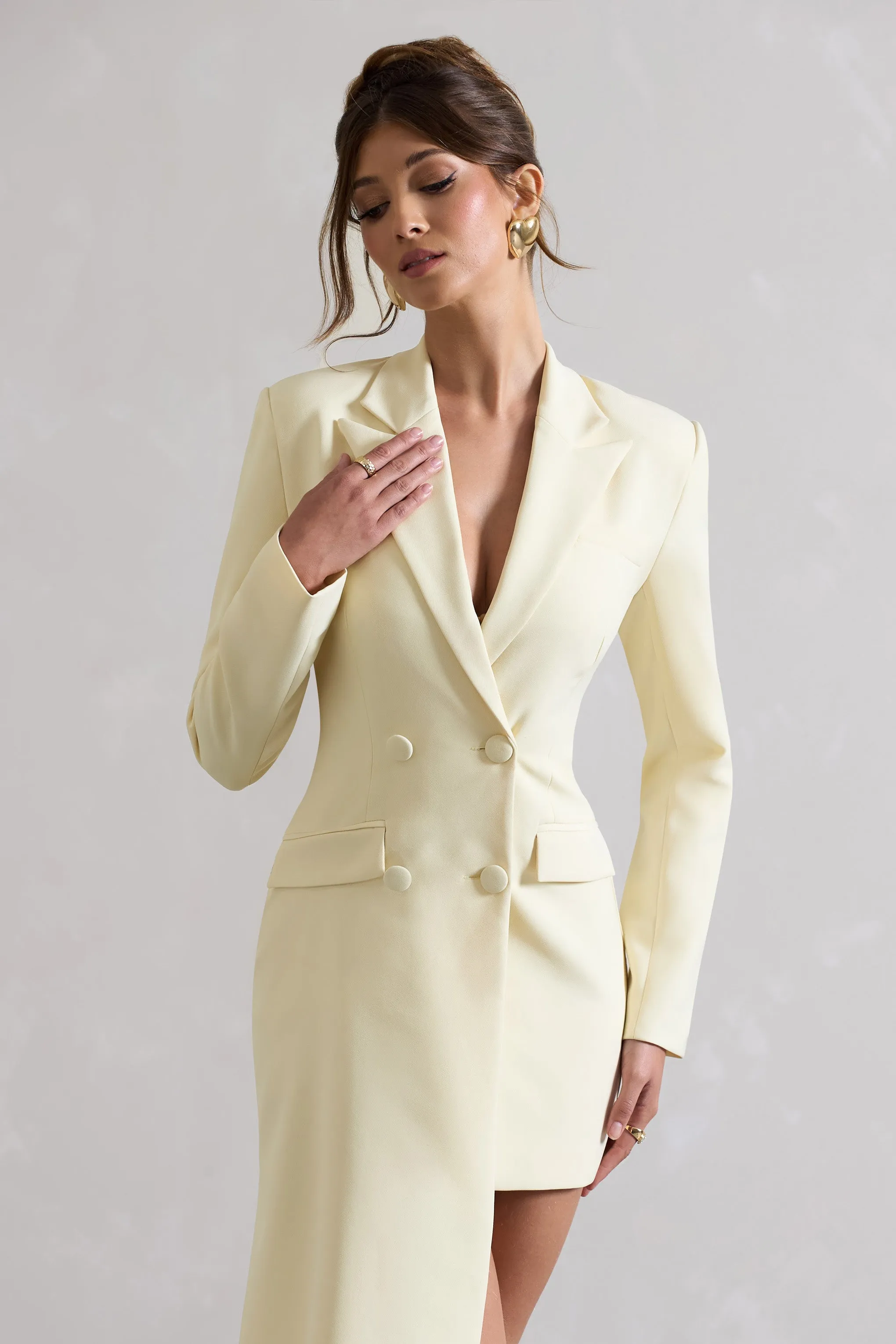 asymmetric blazer dress METAMORPHOZA - Asymmetric Sheer Tunic Top Khaki
