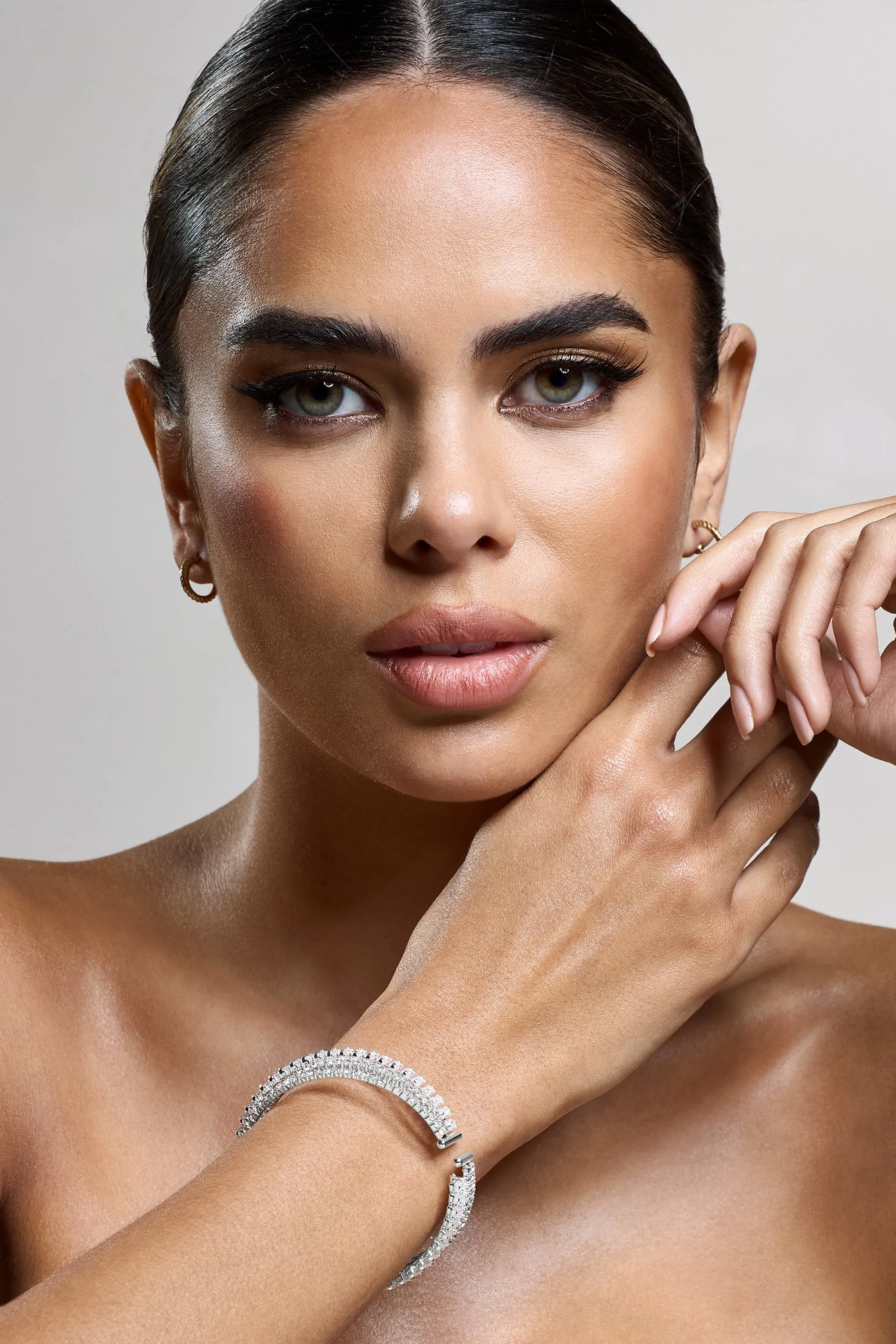 Sheen | Silver Layered Bracelet sold by Club L London product image thumbnail 2