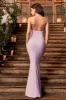 Forever Dreaming | Lilac Backless Halterneck Ruched Split Maxi Dress sold by Club L London