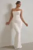 Seeing Stars | White Cowl Cami Sequin Maxi Dress With Waist Tie sold by Club L London