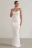 Seeing Stars | White Cowl Cami Sequin Maxi Dress With Waist Tie sold by Club L London