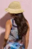 Janeiro | Beige Straw Layered Fringe Hat sold by Club L London