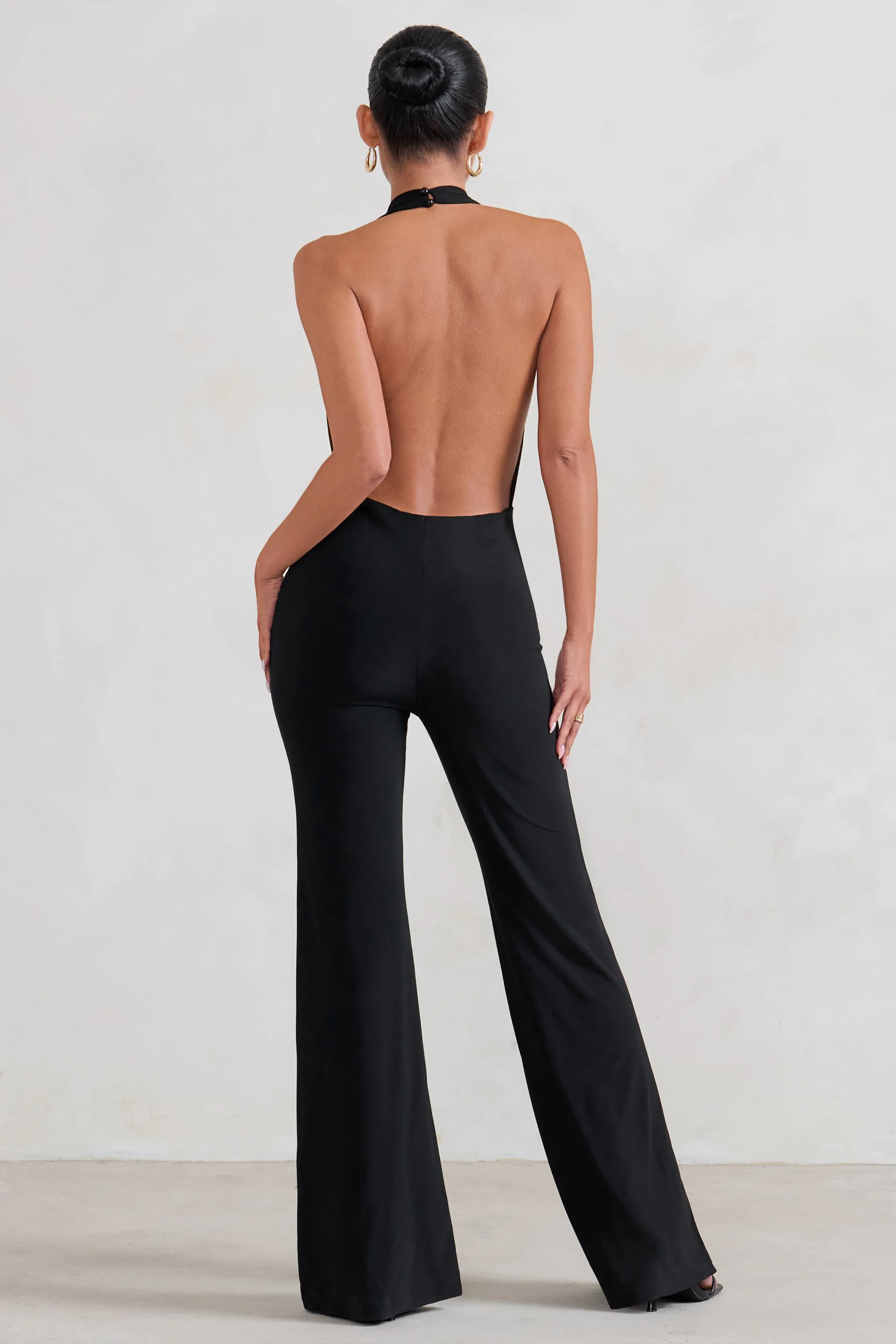 Rhyla | Black Cowl Neck Jumpsuit sold by Club L London product image thumbnail 2