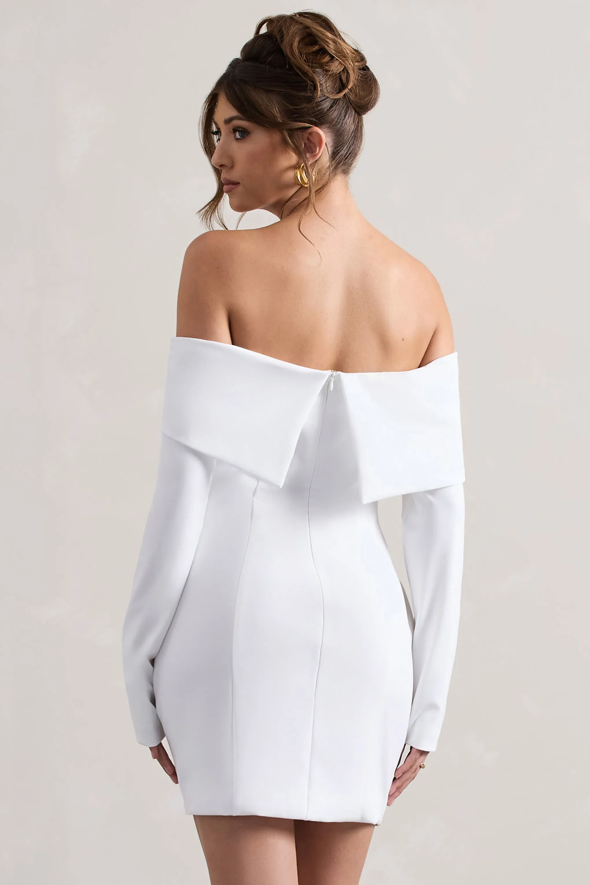 Tara | White Bardot Tailored Blazer Dress sold by Club L London product image thumbnail 2