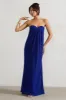 Kaz | Royal Blue Chiffon Sweetheart Maxi Dress sold by Club L London