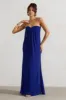 Kaz | Royal Blue Chiffon Sweetheart Maxi Dress sold by Club L London