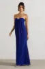 Kaz | Royal Blue Chiffon Sweetheart Maxi Dress sold by Club L London