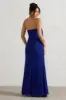 Kaz | Royal Blue Chiffon Sweetheart Maxi Dress sold by Club L London