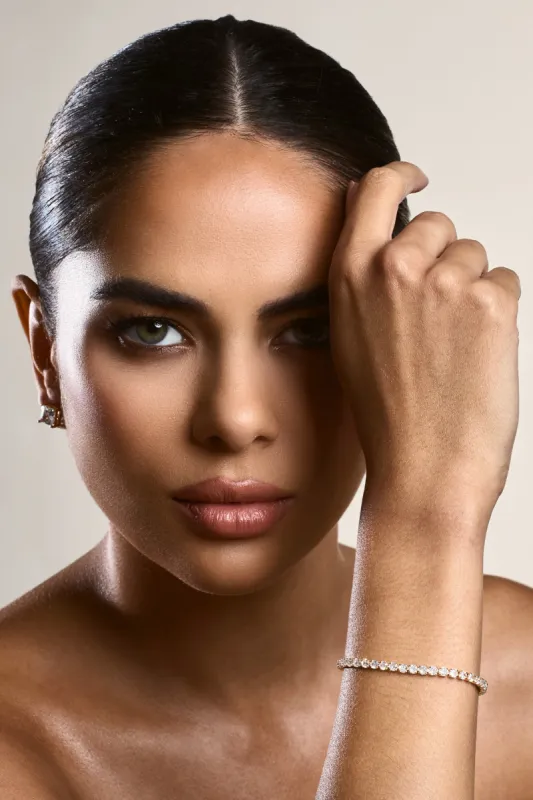 Elysia | Gold Diamante Bracelet sold by Club L London