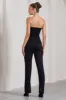 Walk That Walk | Black High-Waisted Flared-Leg Trousers sold by Club L London