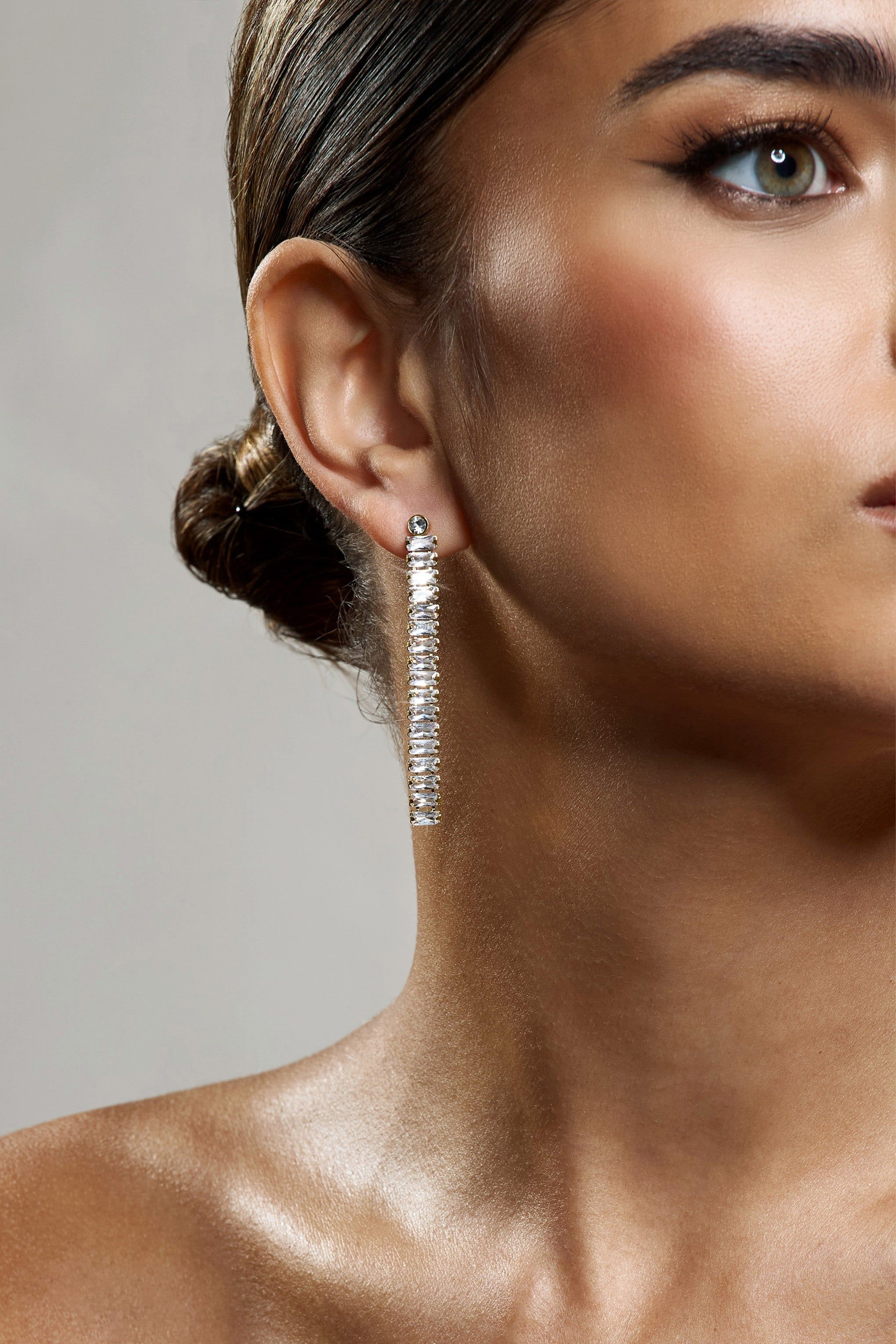 Rosita | Diamante Tassel Earrings sold by Club L London