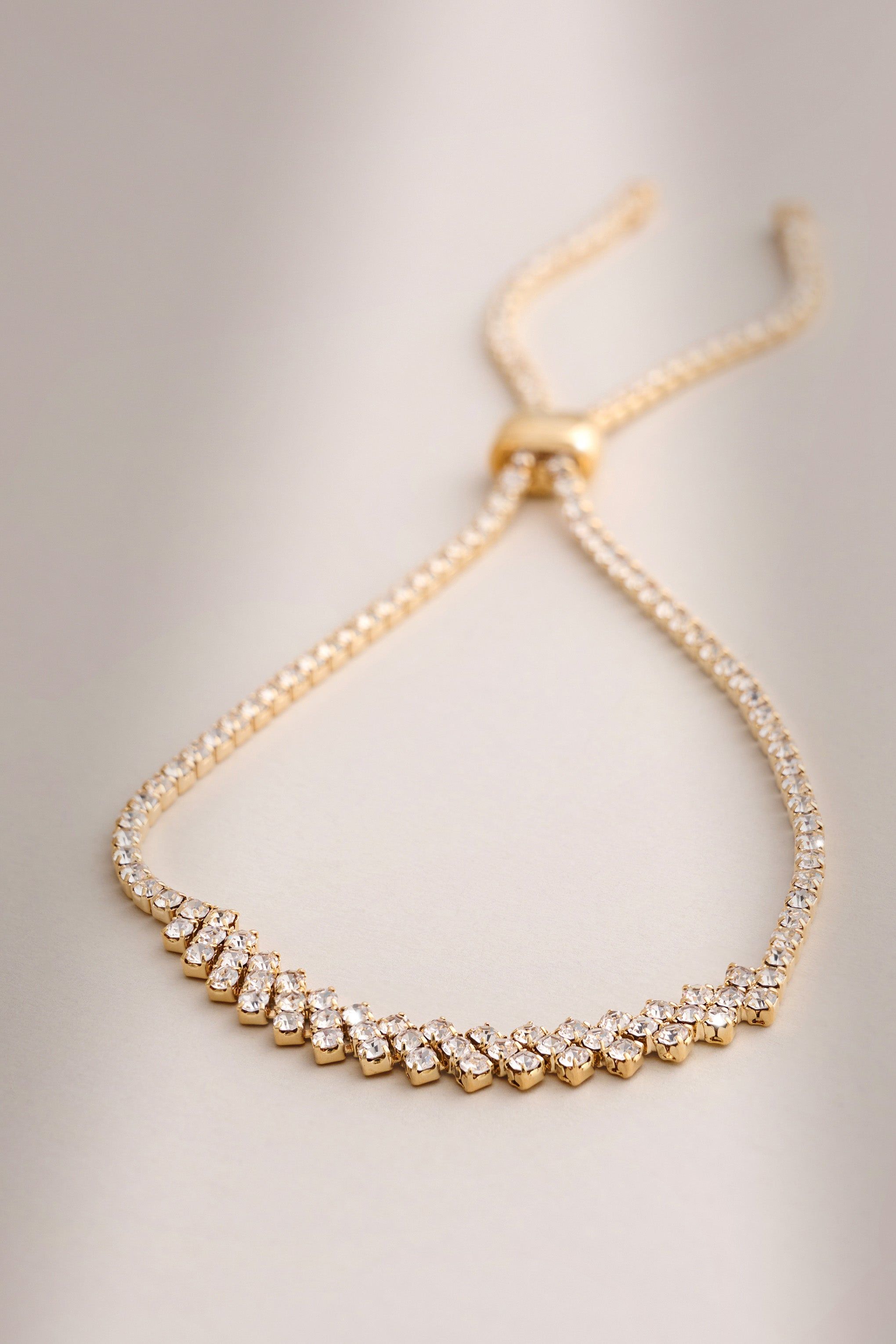 Mollie | Gold Diamante Bracelet sold by Club L London product image thumbnail 4