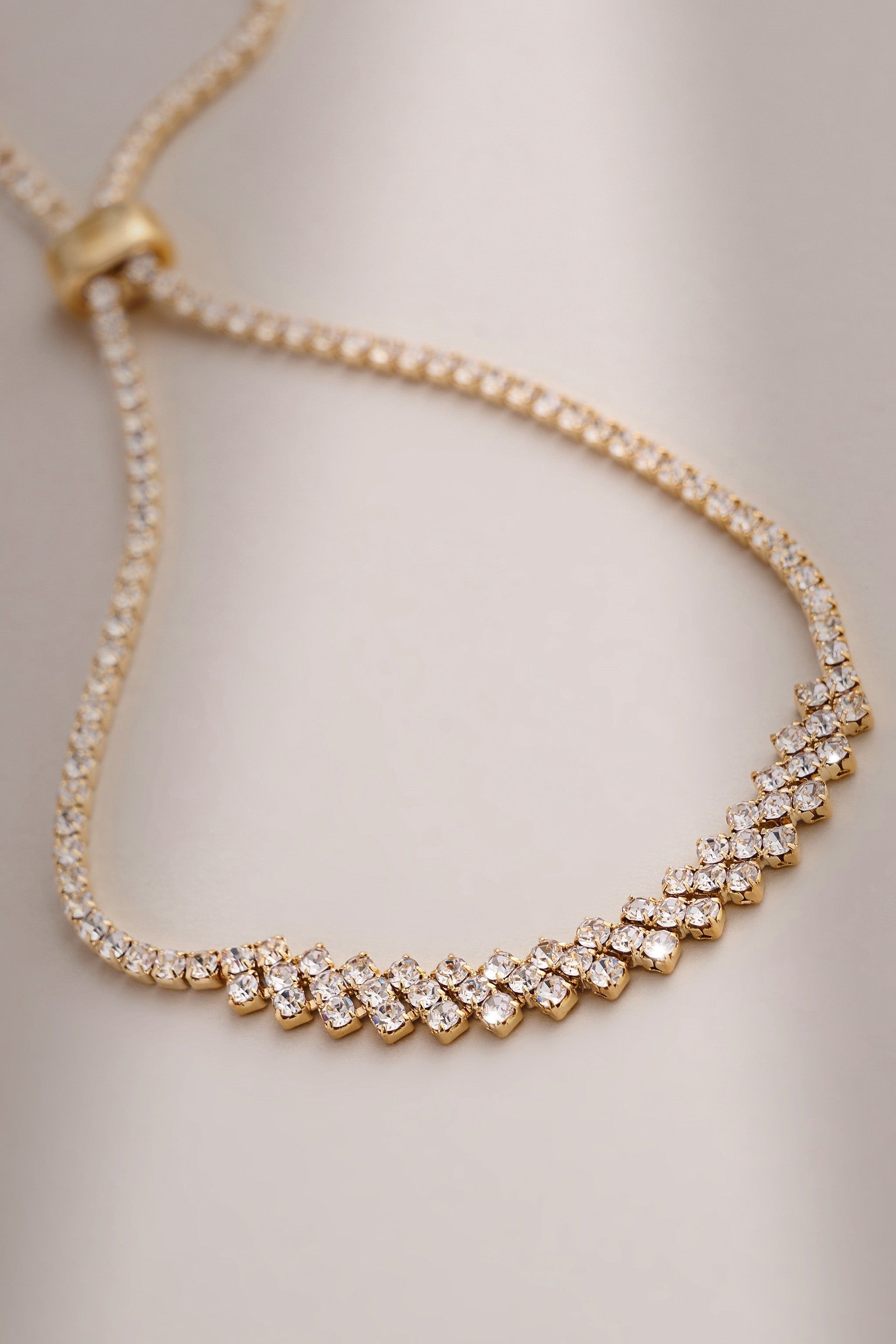 Mollie | Gold Diamante Bracelet sold by Club L London product image thumbnail 2