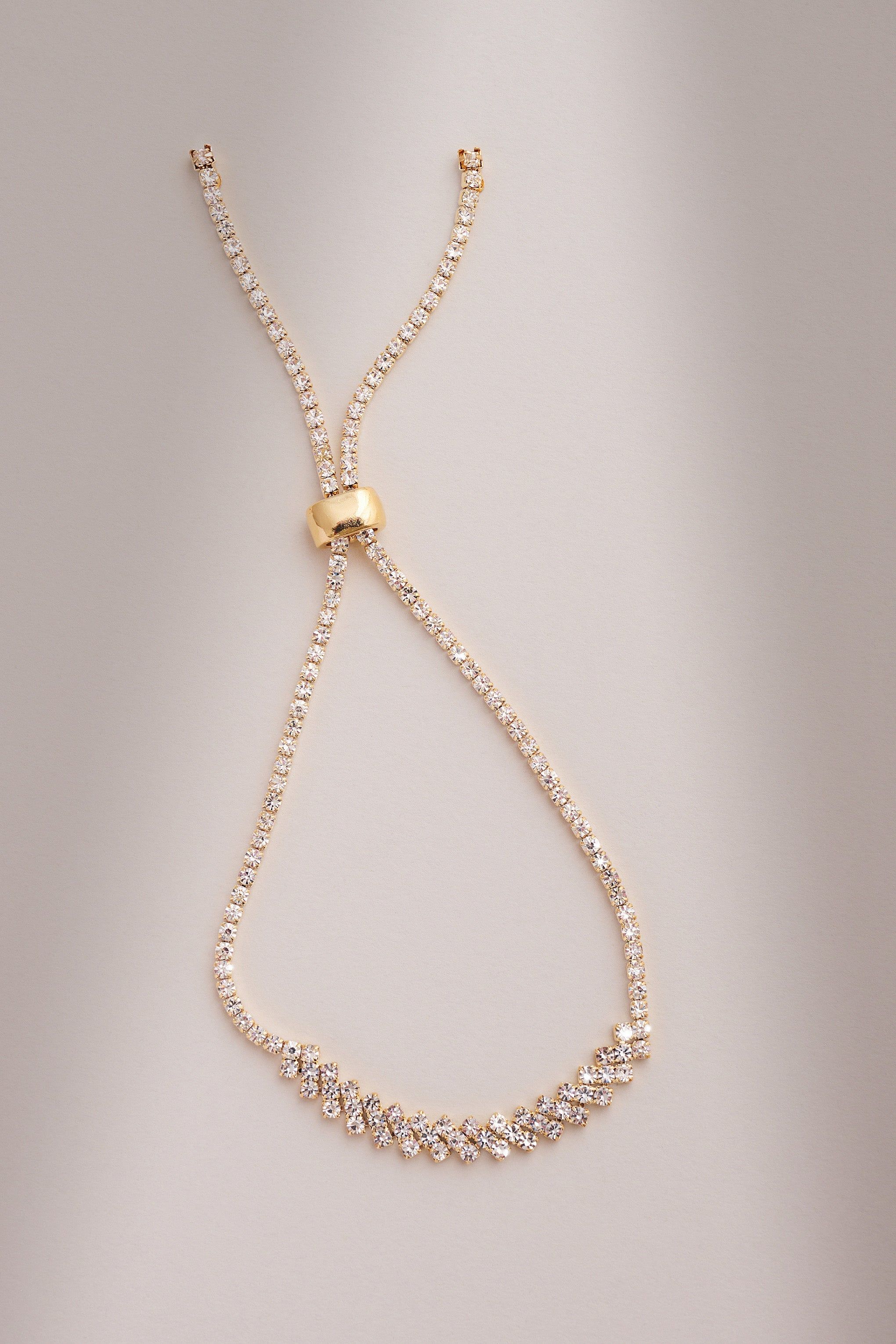 Mollie | Gold Diamante Bracelet sold by Club L London product image thumbnail 3