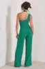 Tilly | Green Cut Out Halterneck Asymmetrical Jumpsuit sold by Club L London