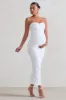 Evita | White Maternity Sweetheart Twist Detail Midi Dress sold by Club L London