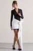 Capital | Black Tailored Blazer Mini Dress With Side Drape sold by Club L London