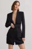 Genesis | Black Belted Utility Blazer Dress sold by Club L London