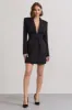 Genesis | Black Belted Utility Blazer Dress sold by Club L London