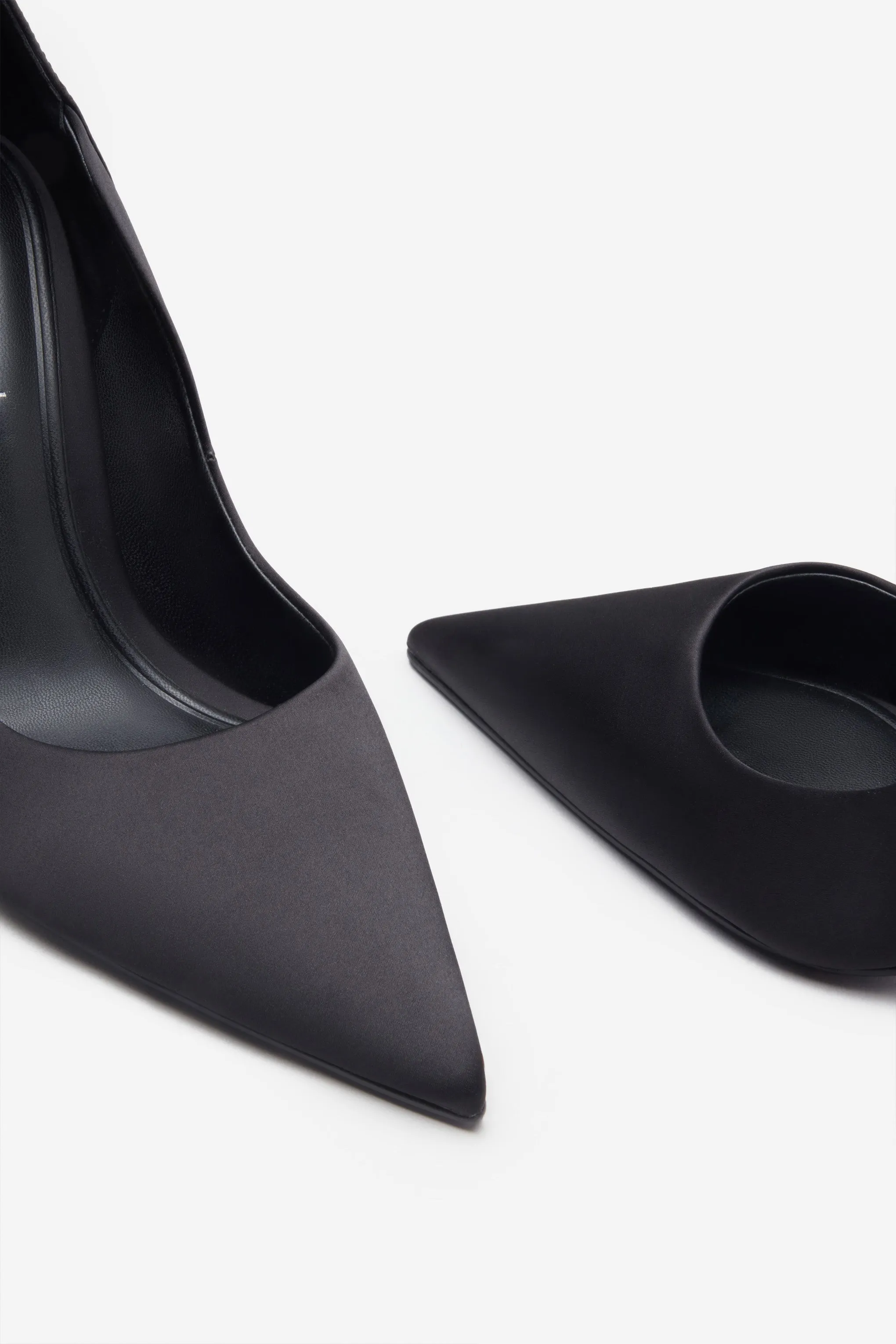 Blade | Black Satin Court Heels With Scallop Edge sold by Club L London product image thumbnail 4