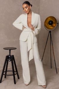 In Form | Cream Wide Leg Trouser sold by Club L London