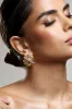 In Secret | Gold Diamante Abstract Statement Earrings sold by Club L London