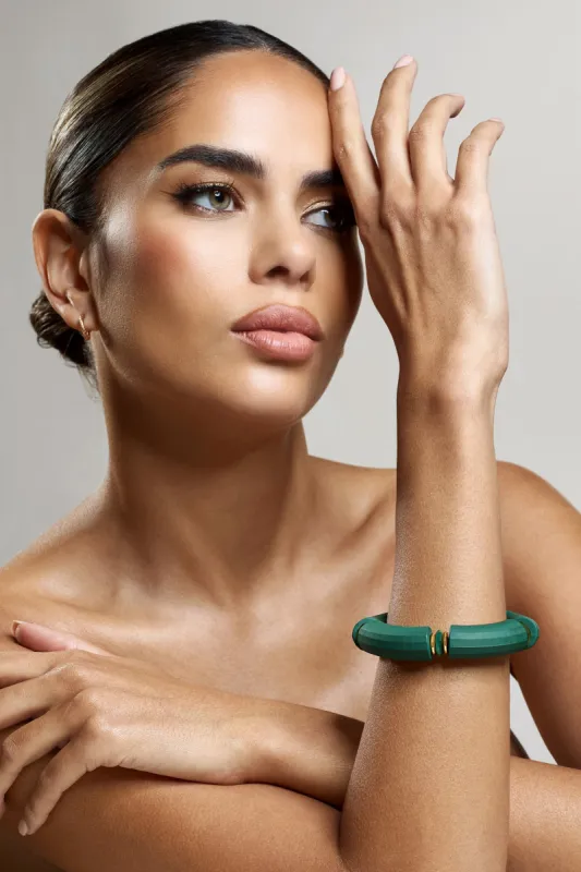 River | Jade Green Chunky Bracelet sold by Club L London