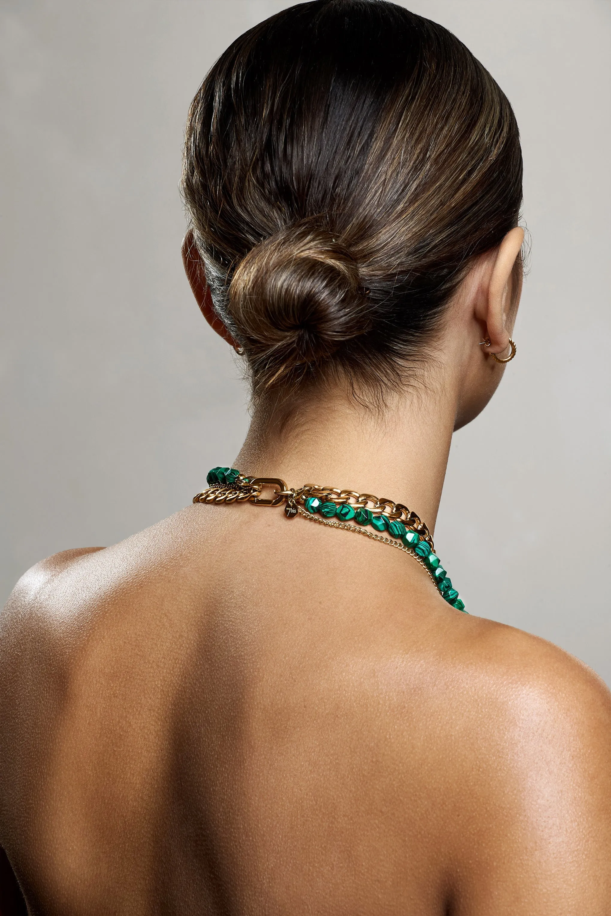 Juni | Green & Gold Layered Necklace sold by Club L London product image thumbnail 2