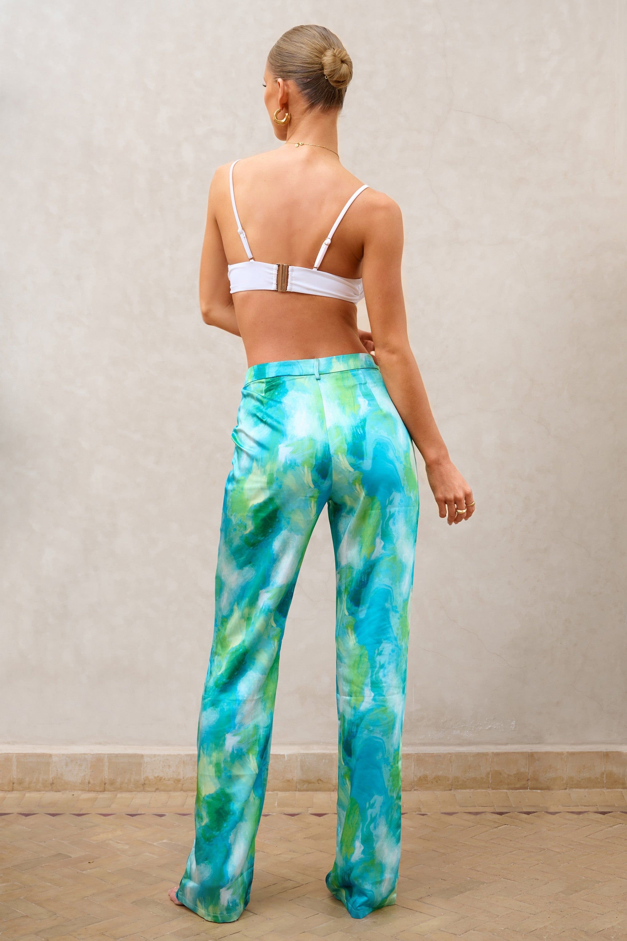 No Limits | Turquoise Print Wide Leg Trousers sold by Club L London product image thumbnail 2