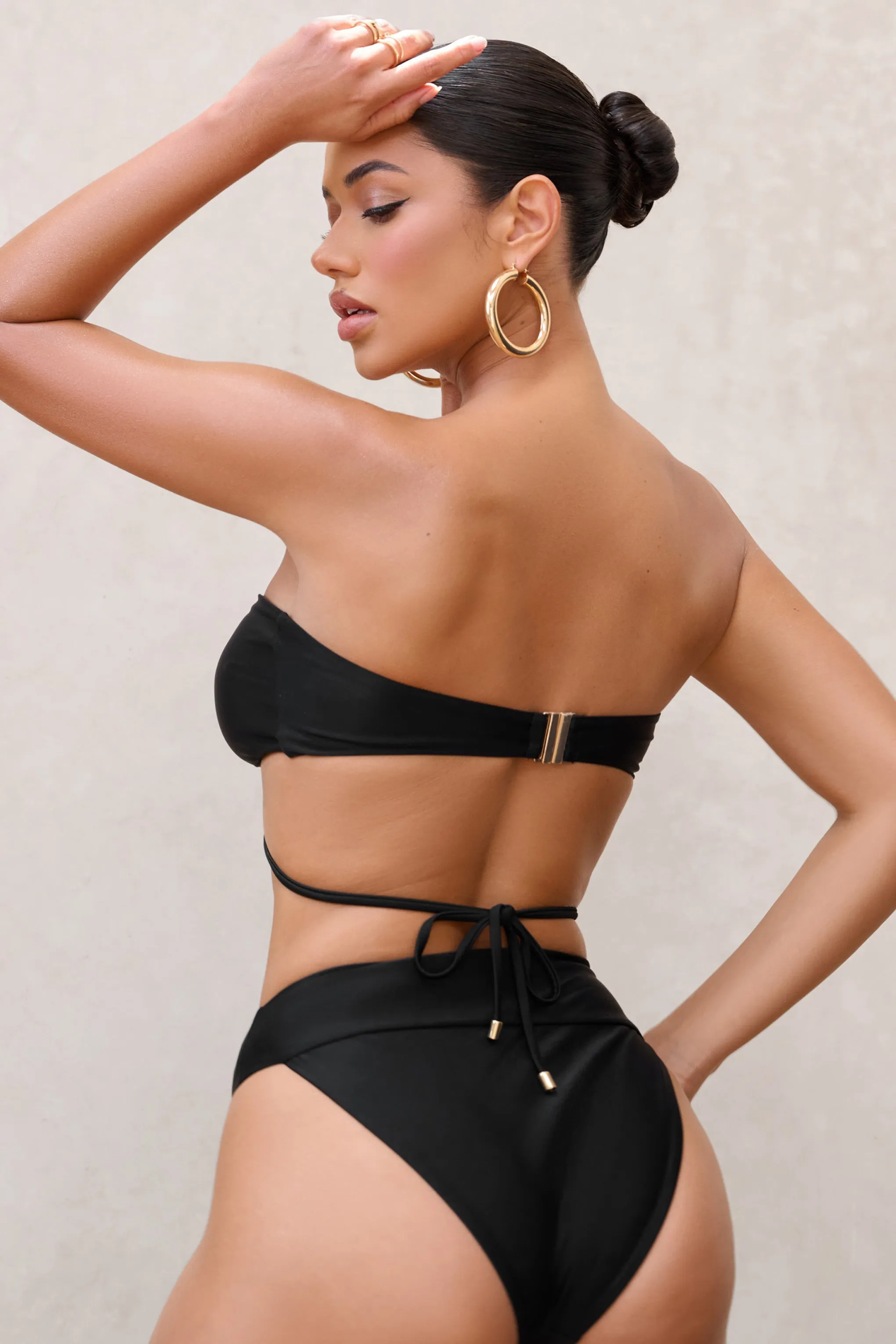 Freyr | Black Bandeau Bikini Top sold by Club L London product image thumbnail 2