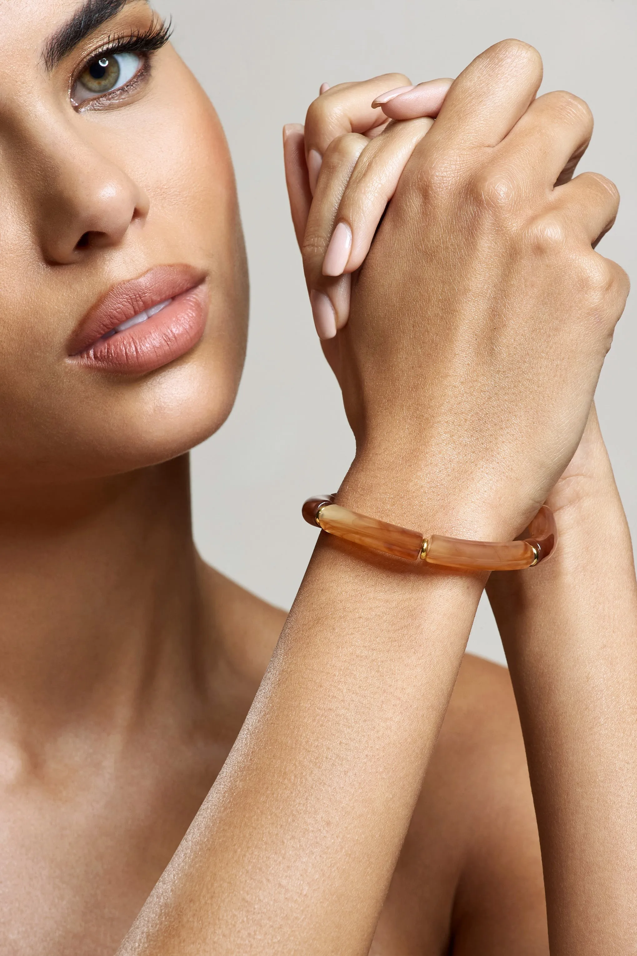 Zana | Brown Resin Bracelet sold by Club L London product image thumbnail 2