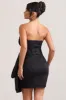 Winner | Black Bandeau Mini Dress With Oversized Bow sold by Club L London