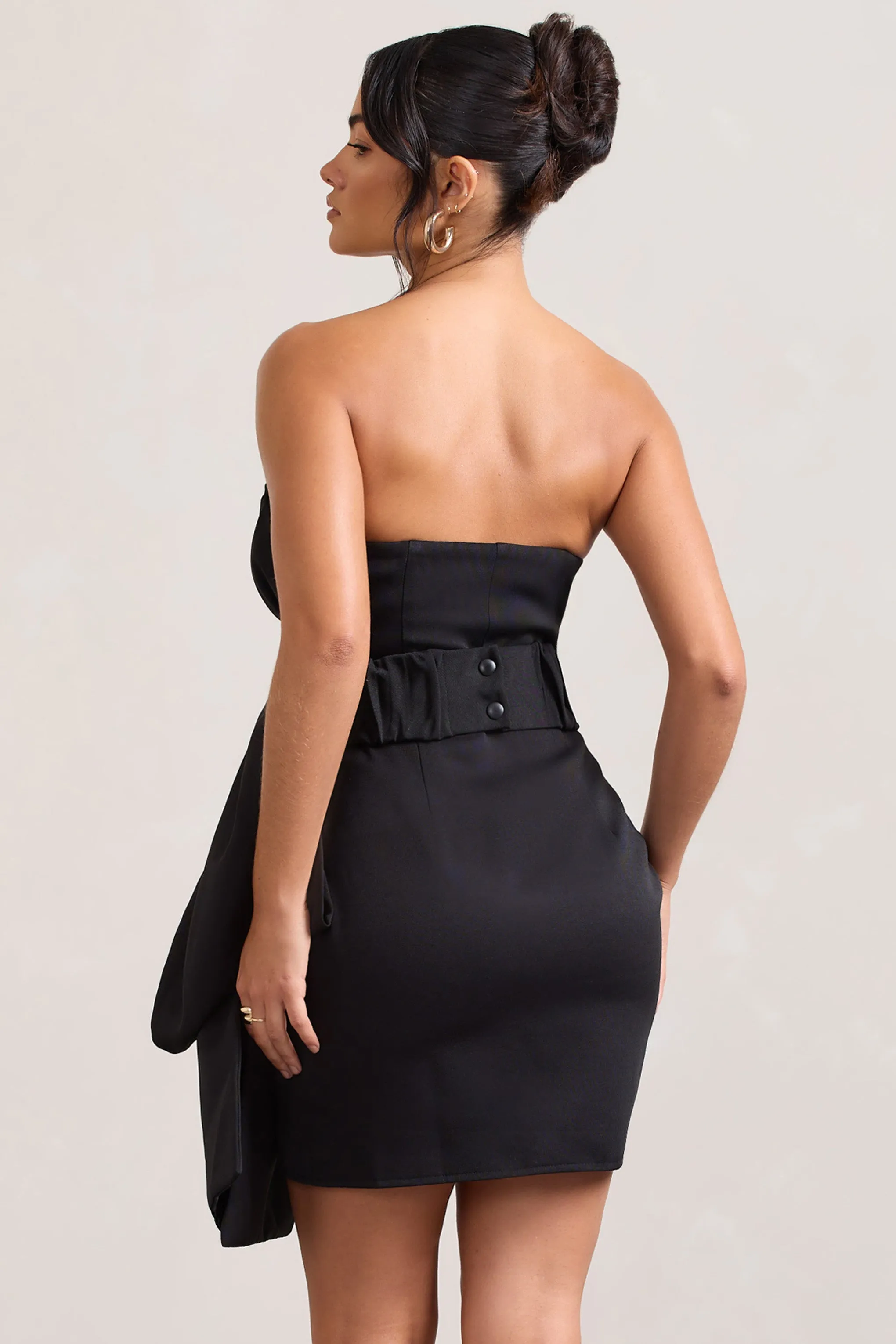 Winner | Black Bandeau Mini Dress With Oversized Bow sold by Club L London product image thumbnail 2