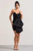 Winner | Black Bandeau Mini Dress With Oversized Bow sold by Club L London