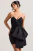 Winner | Black Bandeau Mini Dress With Oversized Bow sold by Club L London