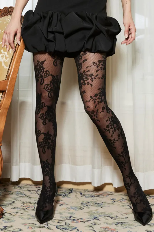Levante | Francesca Floral Tights sold by Club L London