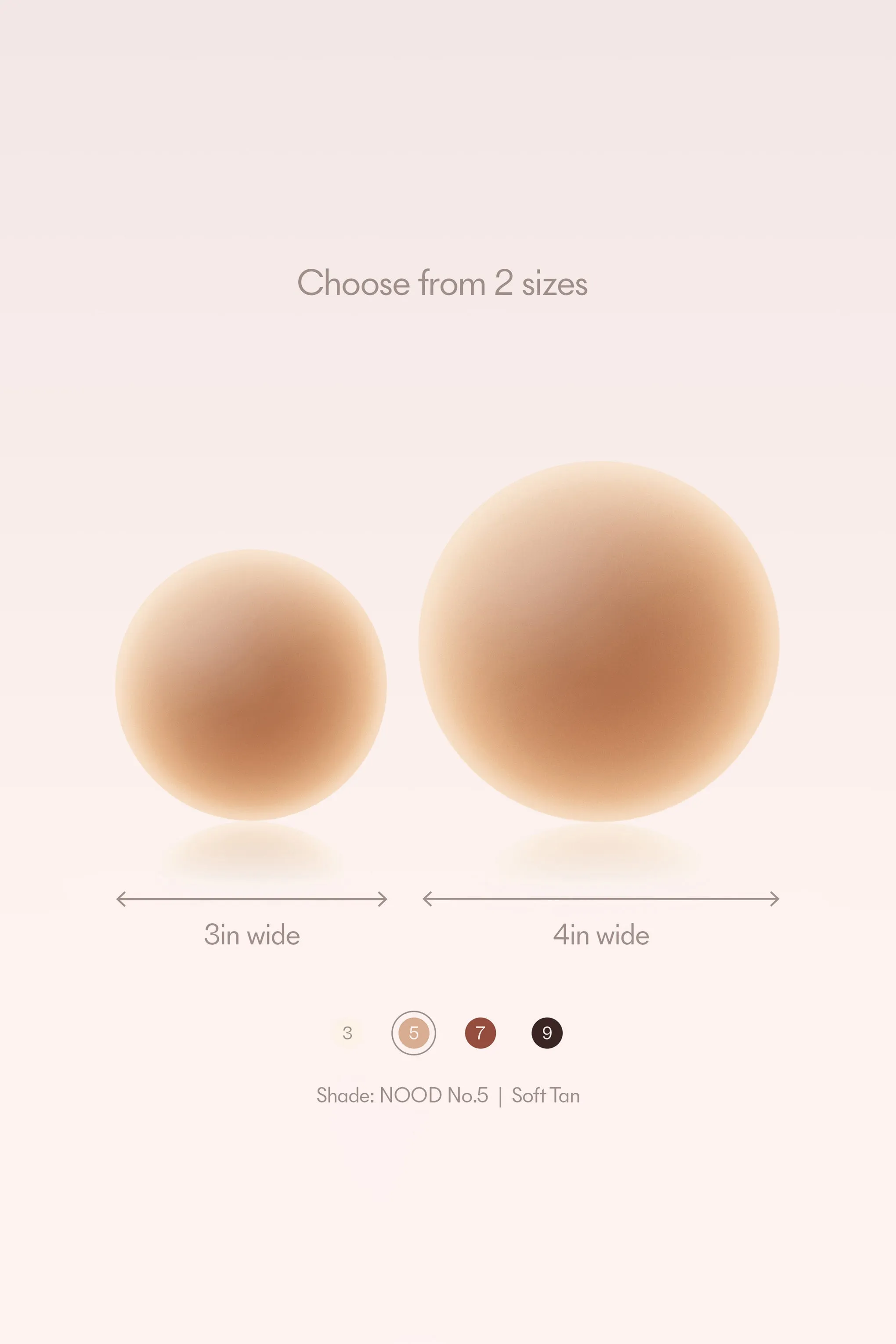 Grippies No-Show | Non-Adhesive Reusable Nipple Covers 4 Inch No.5 sold by Club L London product image thumbnail 2