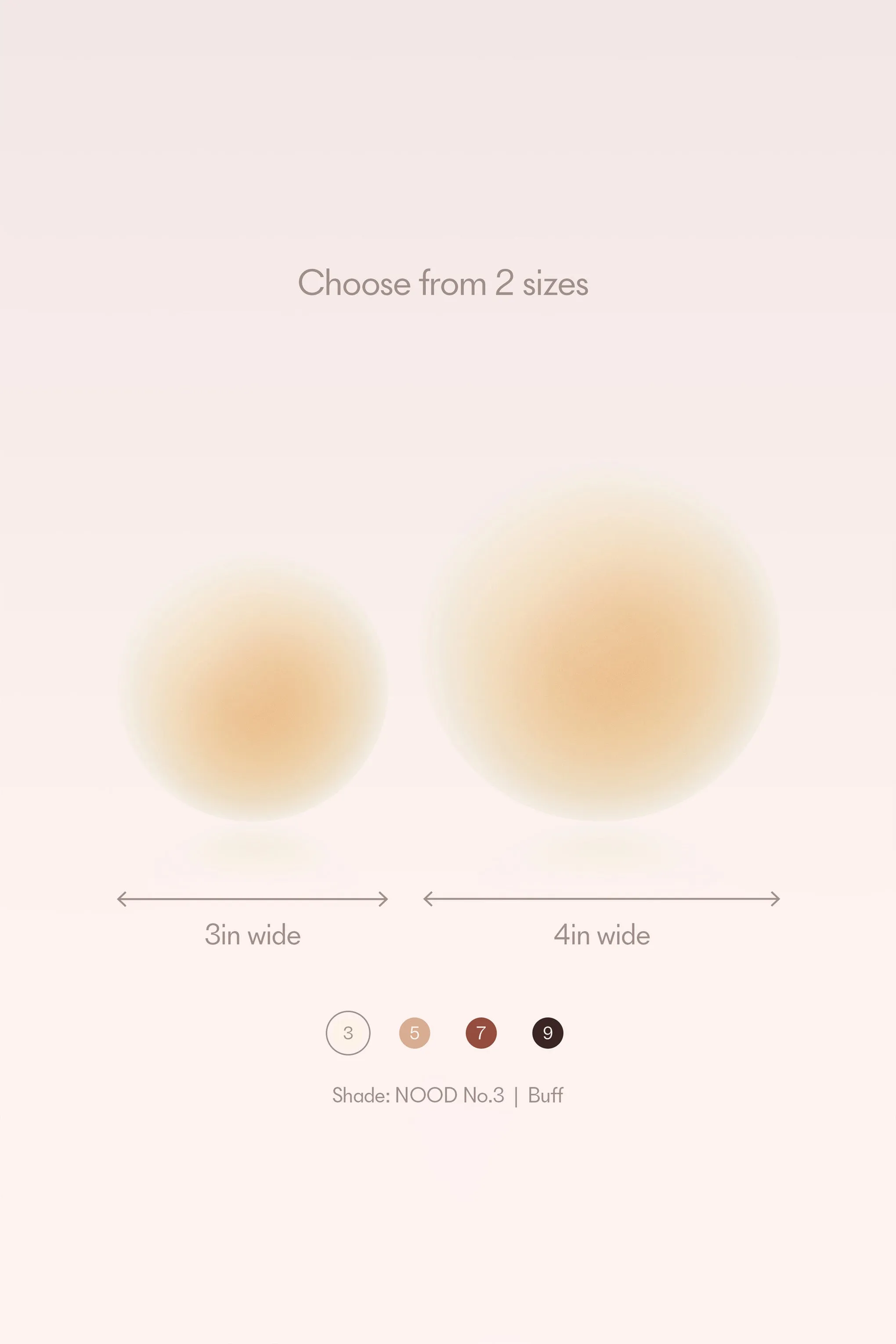 Grippies No-Show | Non-Adhesive Reusable Nipple Covers 3 Inch No.3 sold by Club L London product image thumbnail 2