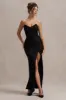 Adalee | Black Sequin Strapless Maxi Dress sold by Club L London