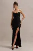 Adalee | Black Sequin Strapless Maxi Dress sold by Club L London