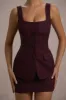 Maci | Port Tailored Square-Neck Mini Dress sold by Club L London