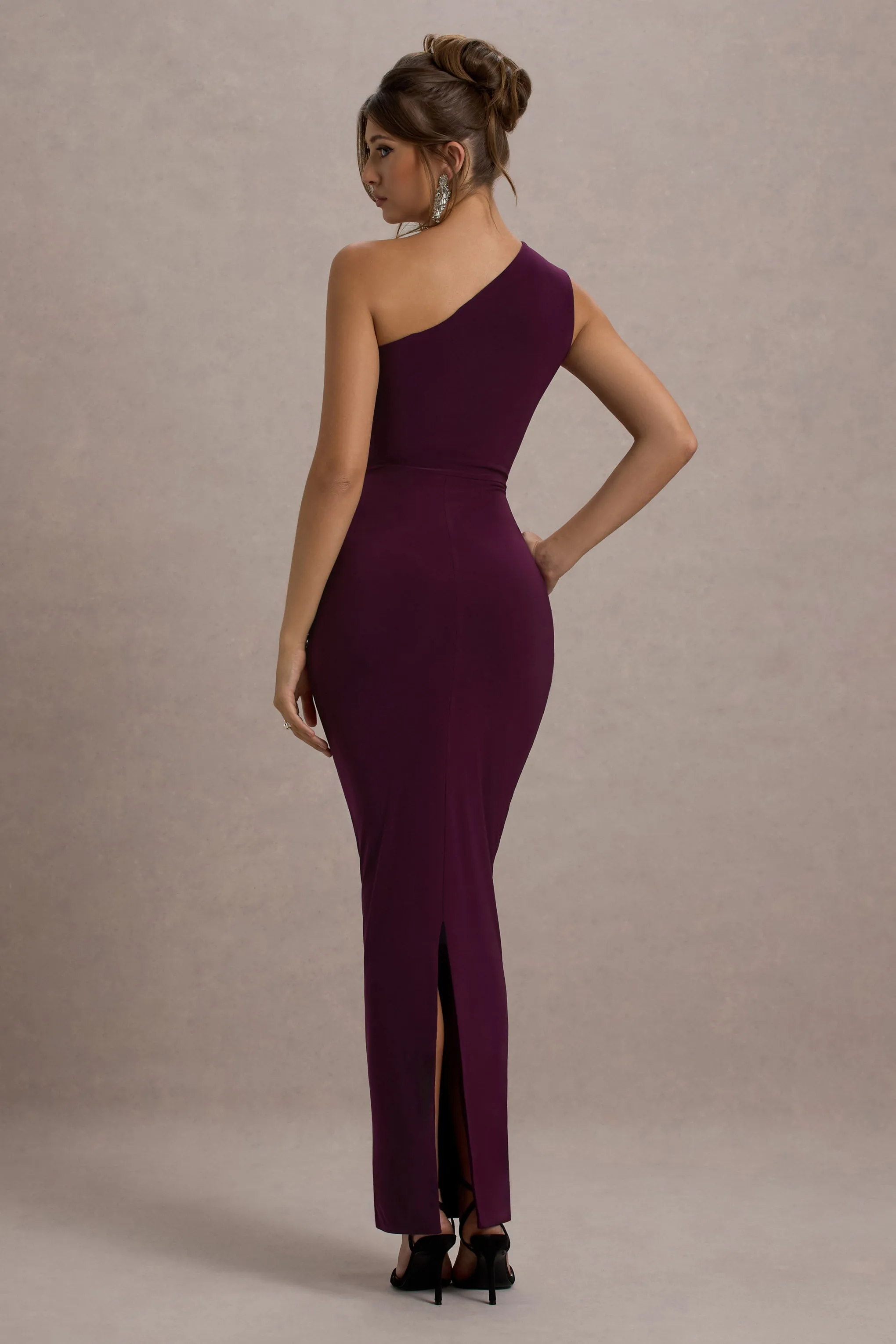 Dalarie | Port One-Shoulder Gathered Maxi Dress sold by Club L London product image thumbnail 2