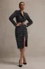 Cooper | Black Boucle Tailored Blazer Midi Dress sold by Club L London