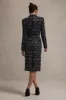 Cooper | Black Boucle Tailored Blazer Midi Dress sold by Club L London